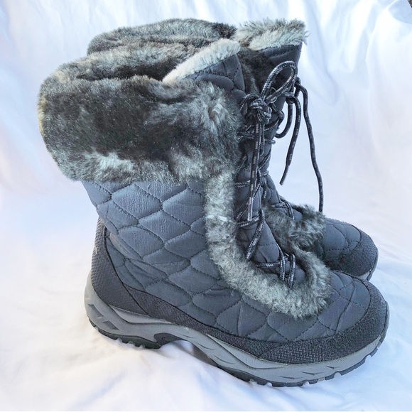 L.L. BEAN | COMMUTER FAUX FUR TRIM QUILTED WINTER SNOW BOOTS SIZE 8.5 - Picture 3 of 10